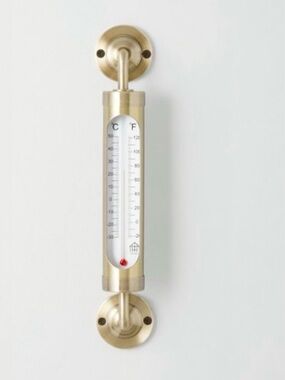 Hearth & Hand with Magnolia Outdoor Thermometer - Brushed Brass NWT